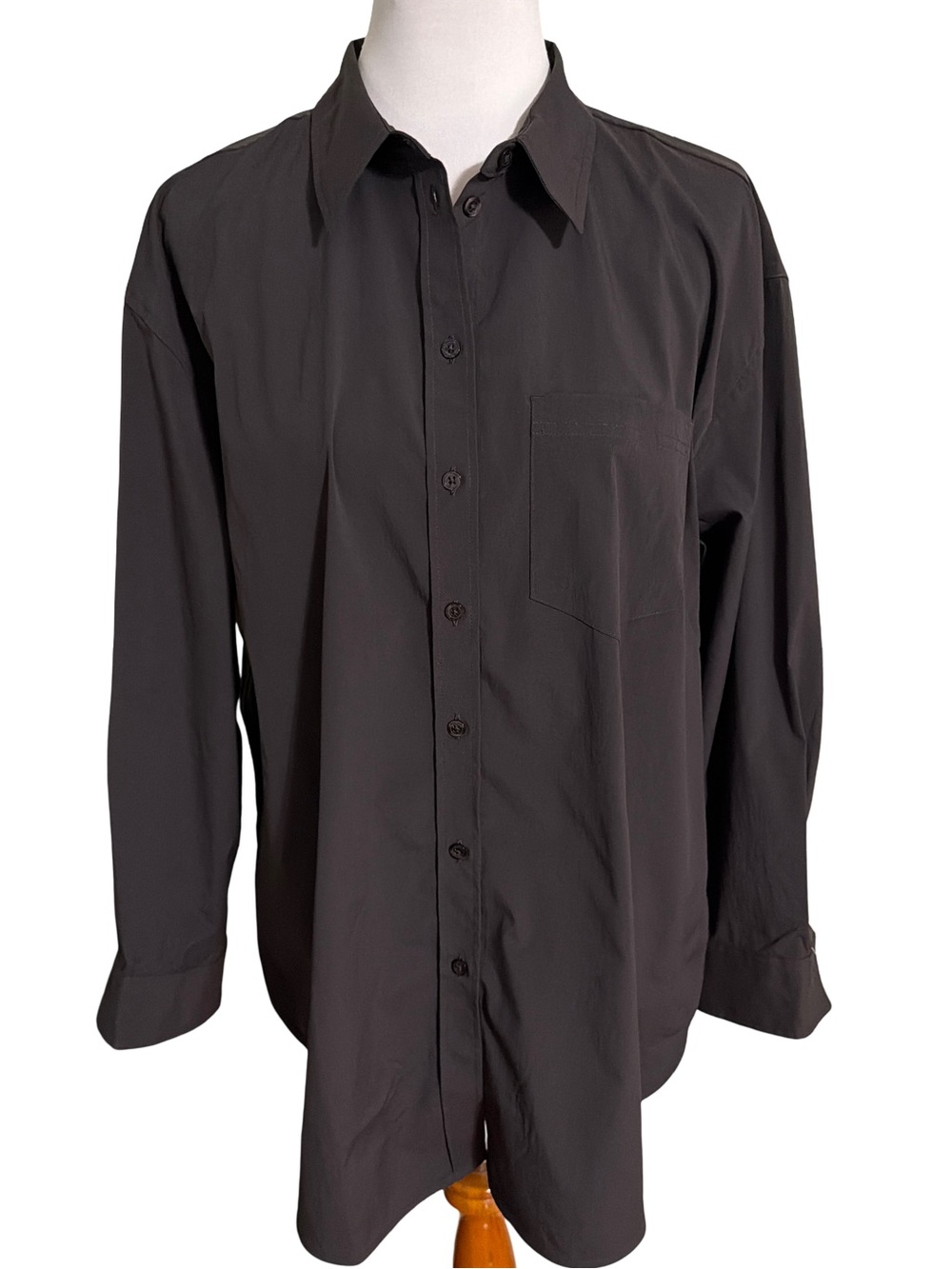Athleta Men's Long-Sleeve Button-Down Shirt - Brown